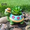 Turtle Plant Pot Decoration High Durability Waterproof Cartoon Cute Turtle Animal Succulents Holder Resin Flower Pot