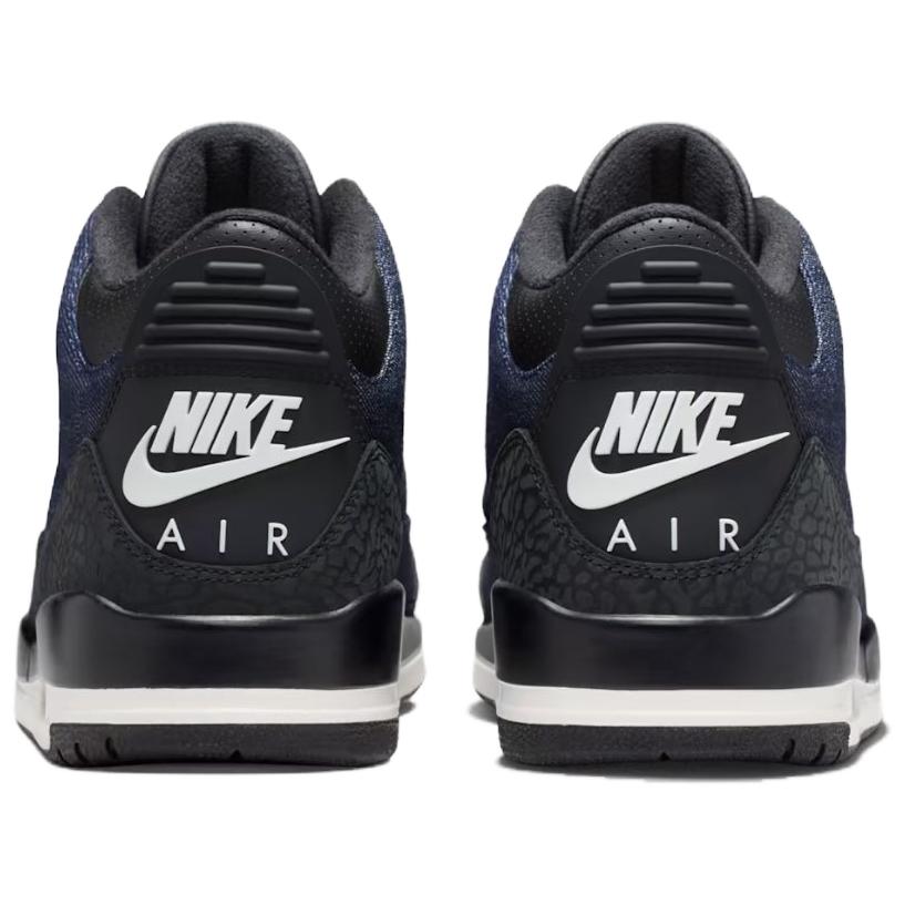 Jordan X Levis Air Jordan 3 Mid Top Vintage Basketball Shoes Unisex Blue Black IH7959-400