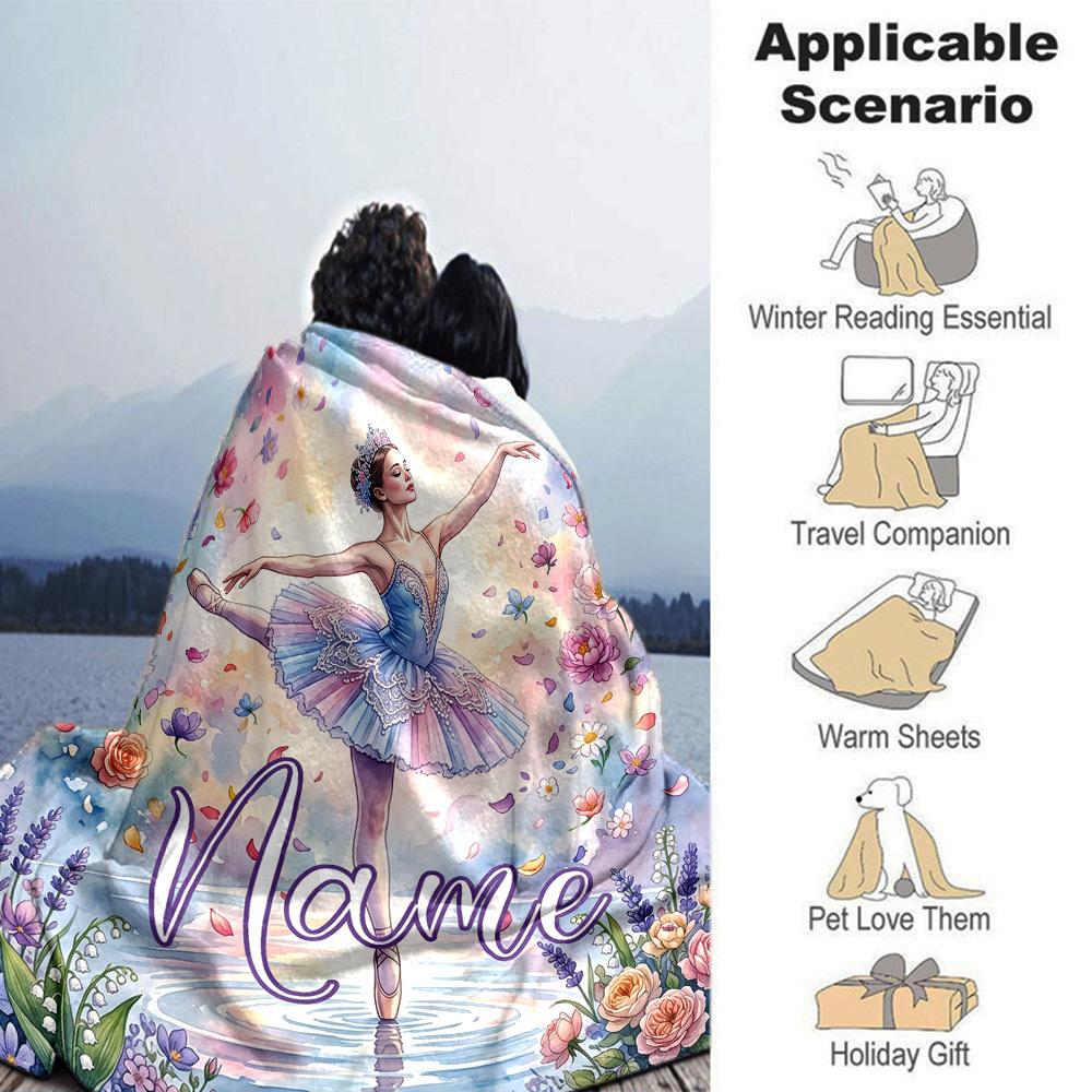 Ballet Dancer Home Customize Your Name Home Blanketss Soft Lightweight Comfortable Allseason Multipurpose Customize Your Name Home Blankets For