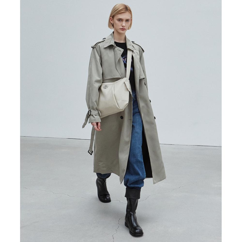 

NICKNICOLE 21FW Двойной тренч оверсайзХаки