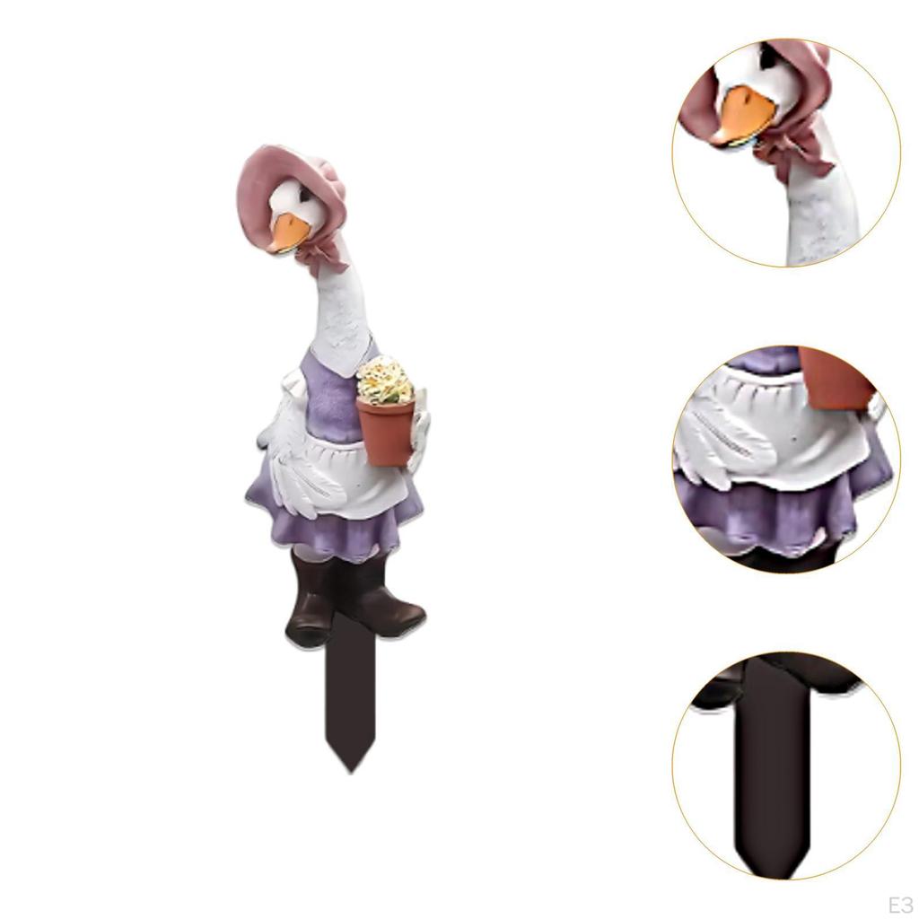 2D Acrylic Duck Garden Ornament, Lawn Stake, Bonsai Sign