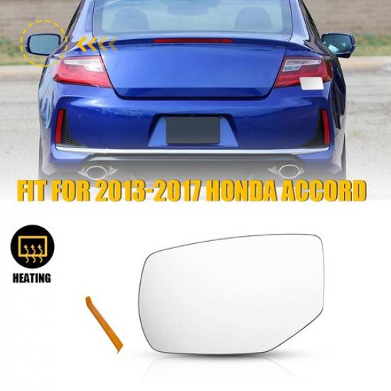 Fit 13-17 Honda Accord Driver Passenger Heated Door Mirror Glass 76253T2GA11 2X