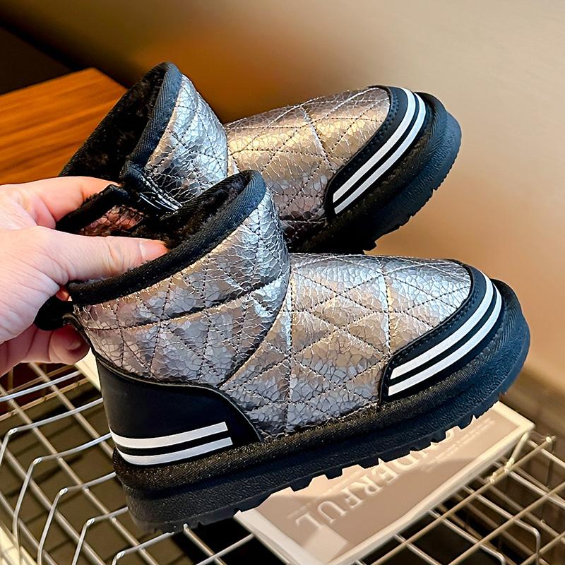 New Children's Snow Boot Chunky Non-slip Kids Boots for Boys Warm Outdoor Versatile Girls Fashion Causal Thickened Plush Boots