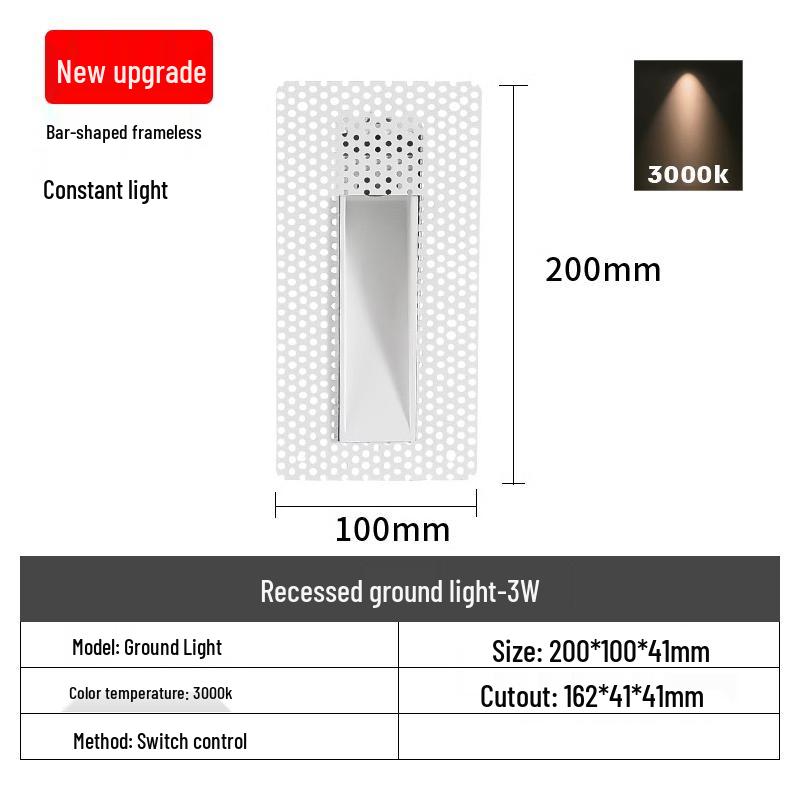 Recessed Frameless LED Stair and Corridor Light