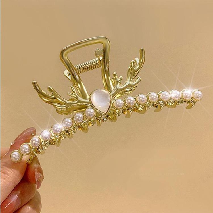 

Большой размер металлический коготь краб заколка для женщин корейская большая геометрическая заколка акула заколка шпилька головка жемчужные аксессуары для волос