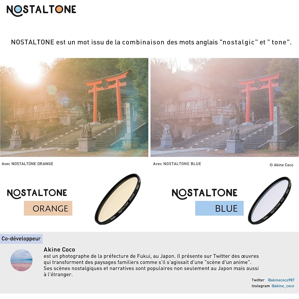 Kenko Soft Filter Nostal Tone Orange 49mm - Soft Effect & Color Enhancement - Creates an Anime Scene-like Look - Made In Japan - 005866