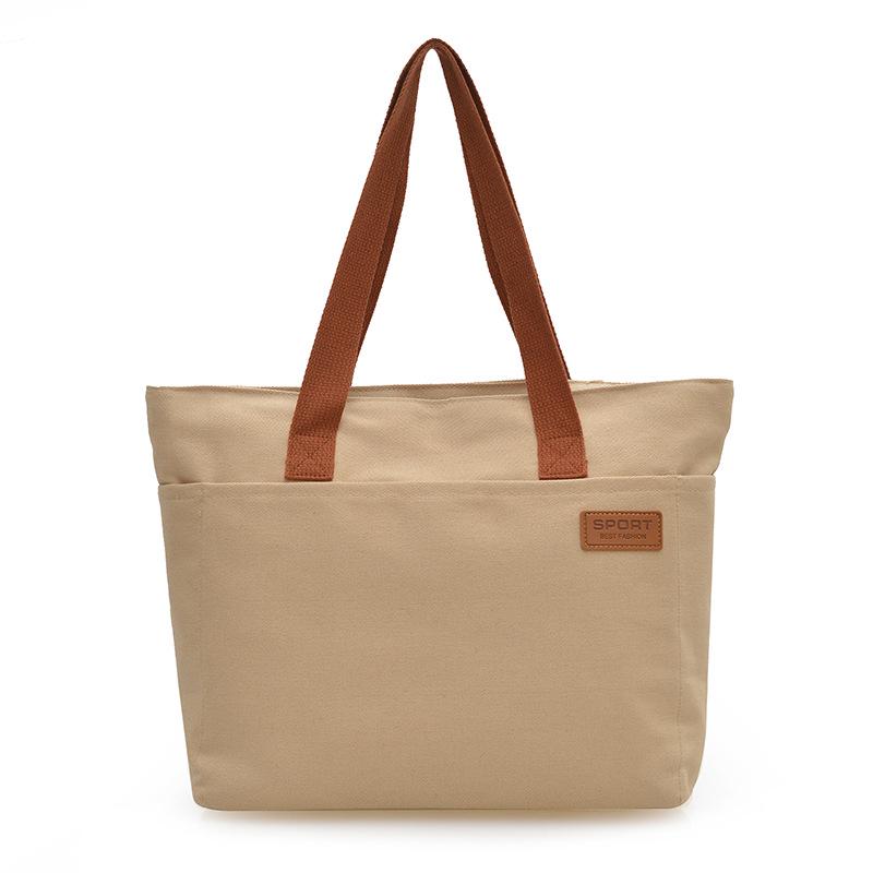 Japanese Style Large Capacity Canvas Tote Bag for Students