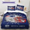 New England Patriots Pattern Bedding Home Decoration Birthday Gift ( 1 Duvet Cover + 2 Pillowcase, Without Core),fan Merchandise.