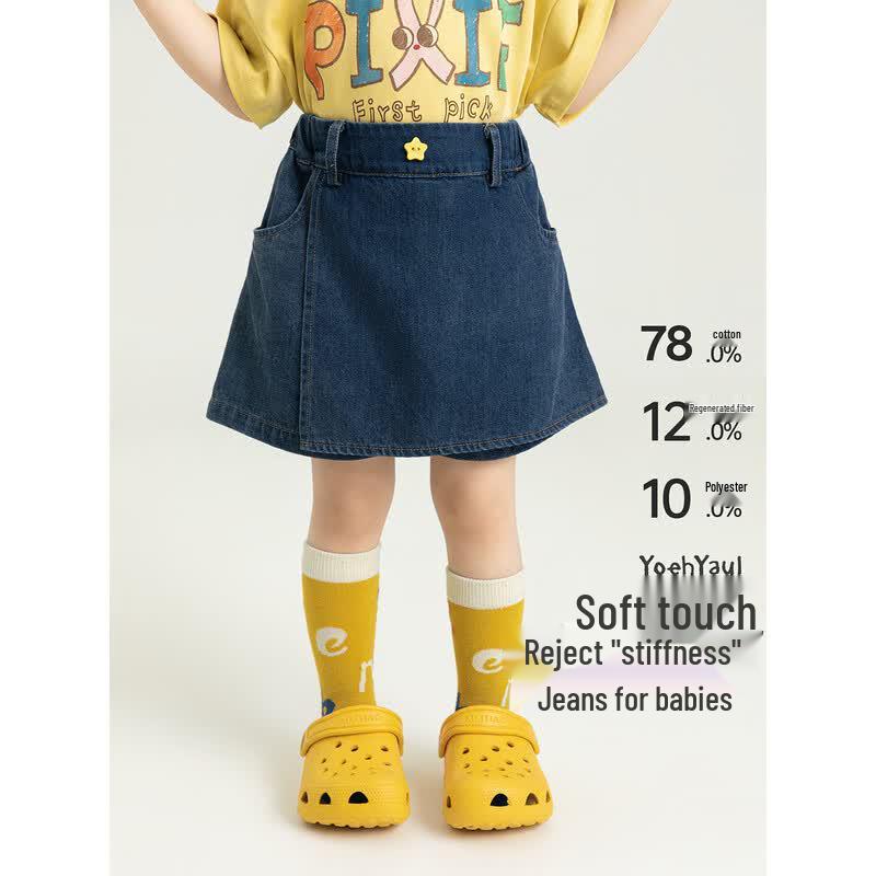 Girls  Summer Fashion Denim Skirt-Shorts 90 cm