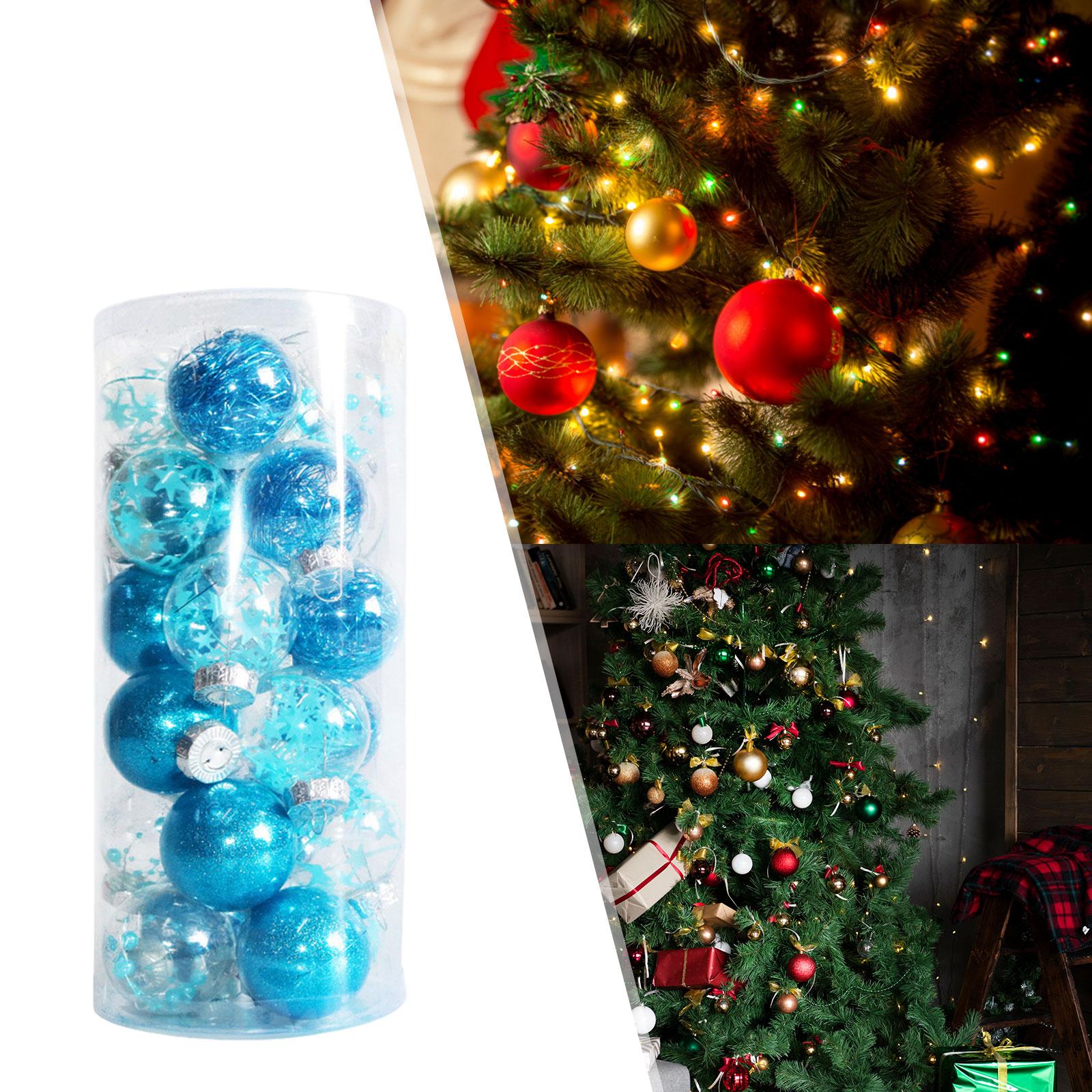 

24x Xmas Tree Decorations Christmas Balls Ornaments for Holiday Wedding Yard яскраво-синій колір