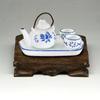 1Set 1:12 Dollhouse Miniature Ceramic Tea Set Combination Teapot Tea Cup Tea Tray Model Decor Toy Doll House Accessories
