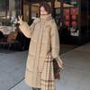 Popular long down cotton-padded clothes for women's autumn and winter new cotton-padded clothes loose and thickened hooded jacket