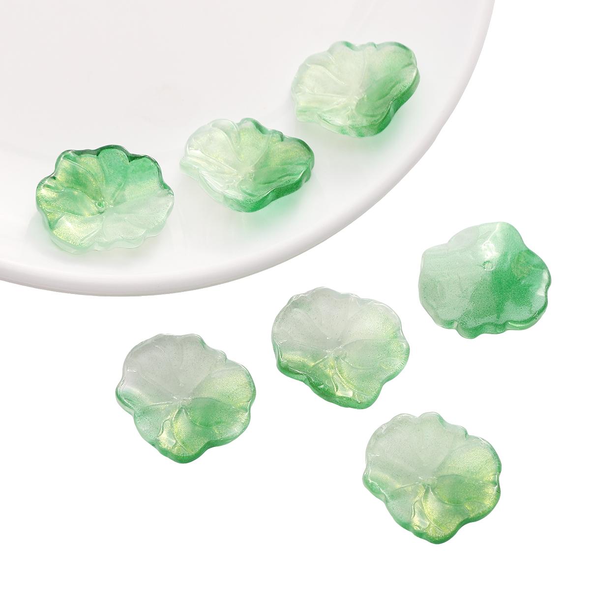 

22x25 мм 5 шт./пакет стеклянные бусины в форме листьев лотоса DIY браслет ожерелье серьги ювелирные аксессуары 22x25mm 5pcs/bag