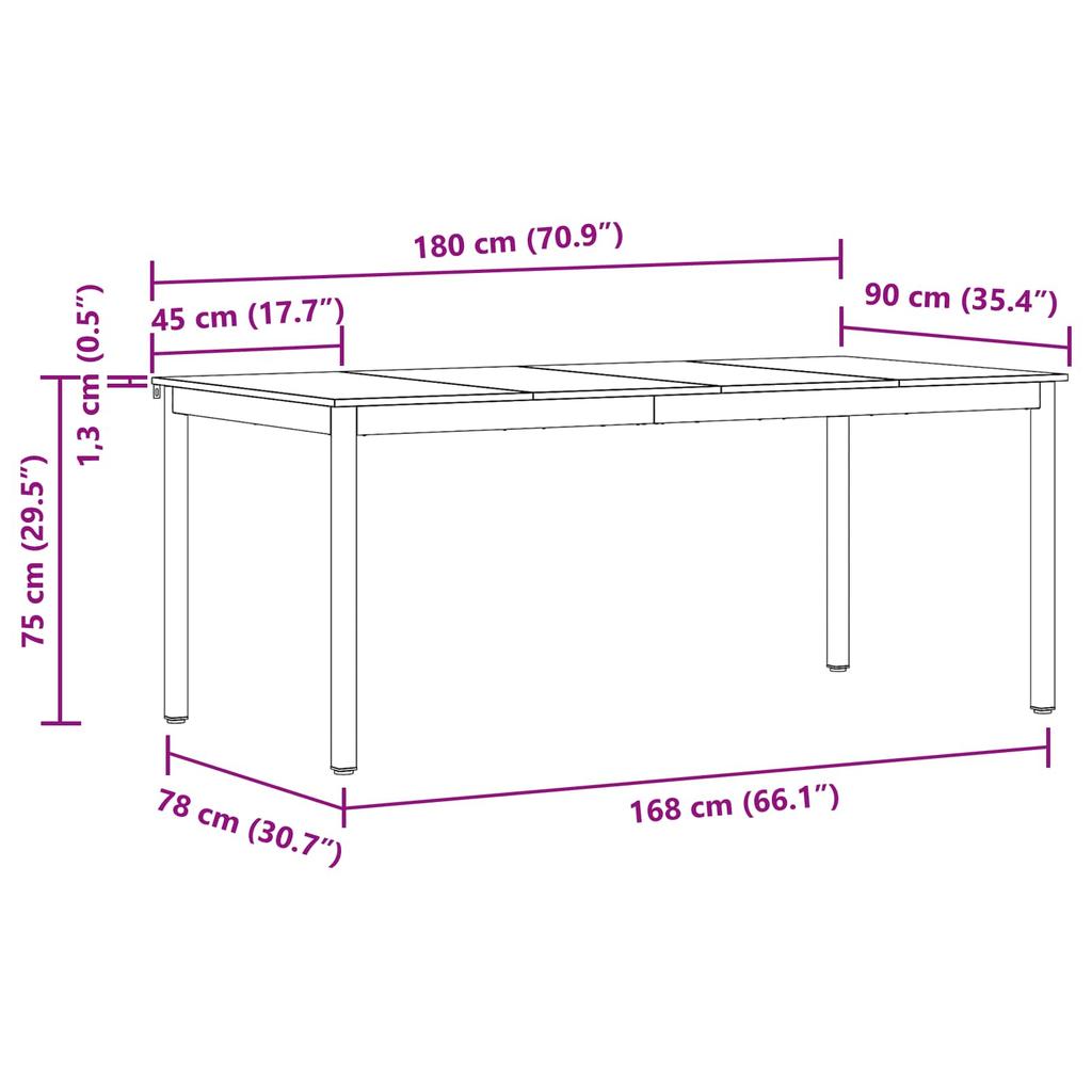 Dining Tables (2 pcs) 180 x 90 x 75 cm Wood Based Material
