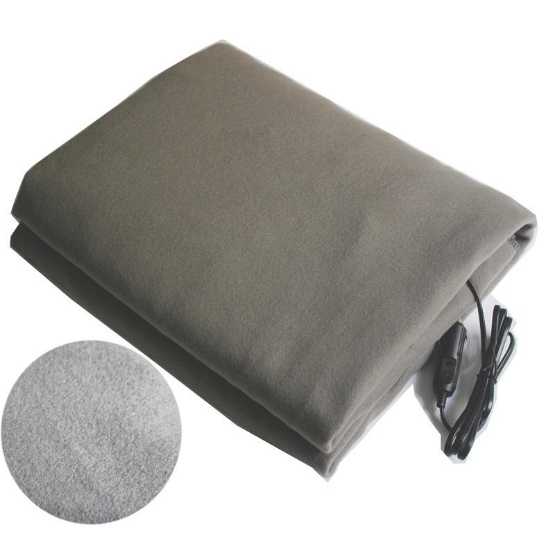 12V Green Car Electric Blanket Car Camping Warm Artificial Electric Heated Blanket (150x100cm)