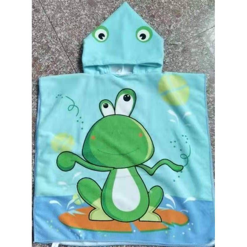 

Банное полотенце Детская накидка Детский халат с капюшоном Мультяжный принт одеяла Frog