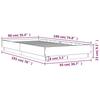 VidaXL Bed Frames with LED Lights, Slat Base, Single Bed, Indoor Bedroom Adult Bed, Modern, 839541