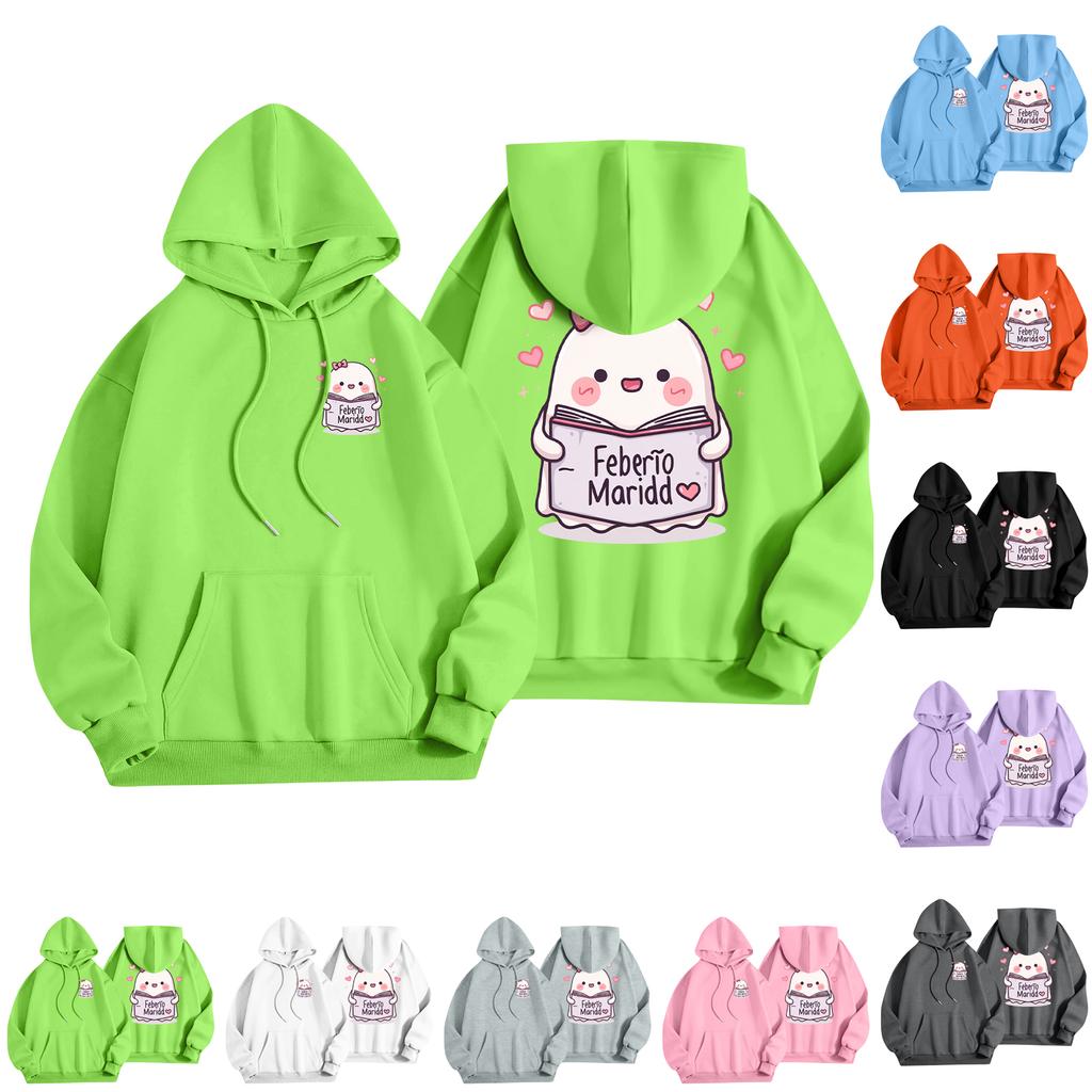 Children's Casual Fashion Halloween Print Long-Sleeved Hooded Sweatshirt