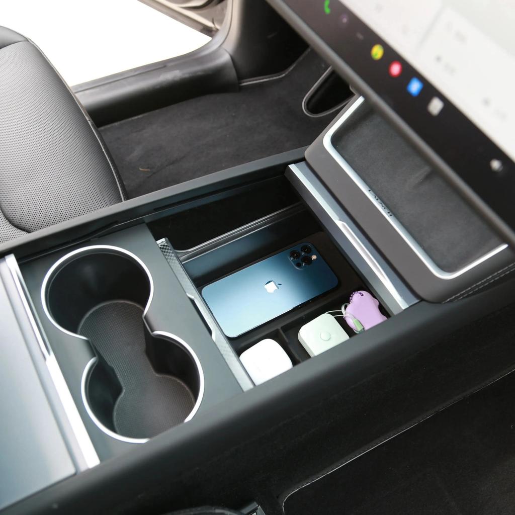 Central Control Storage Box for Tesla Model Y Juniper Model3 Highland ModelYL Organizer Clear Armrest Box Car Center Console