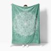 Koc Fleece Boho Mandala Koc z Nadrukiem Koc Dekoracyjny Bawełniany Pokrowiec na Sofę Łóżko Prezent Dla Kobiet