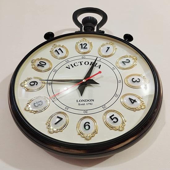 Veggklokke i tre, Veggklokke i vintagestil 30,48 cm Hjemmedekor og Kontordekor Antikkdekor Veggdekor Gave til ham