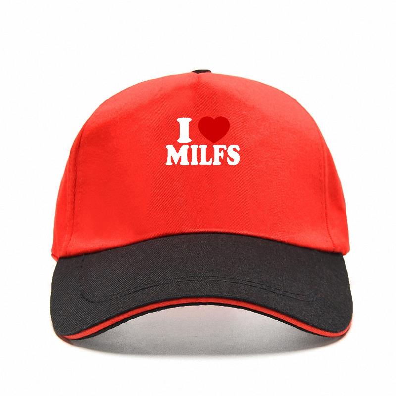 Ich liebe MILFS Ich liebe heiße Mütter Aufdruck Baseballkappe Lässig Unisex Damenhut verstellbar Sommer Truckerhüte Gorras