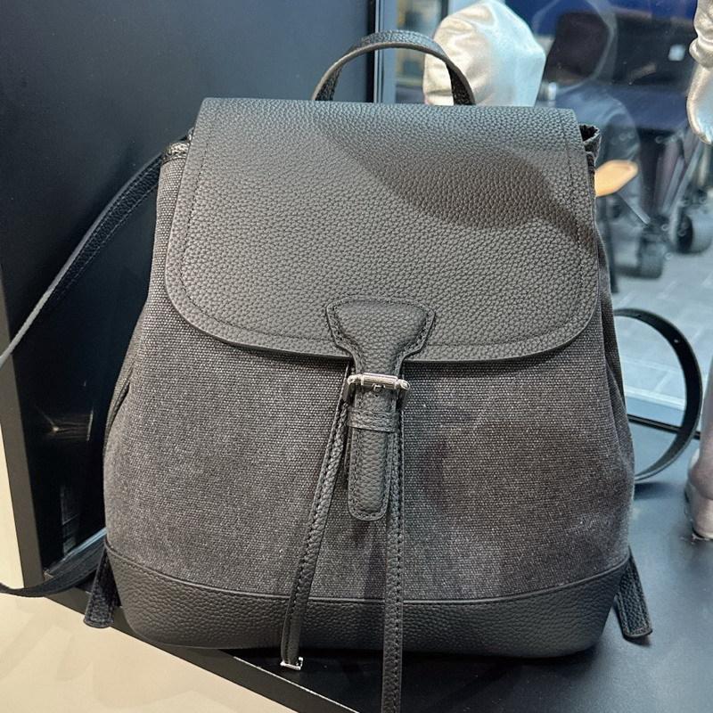 New cowhide leather high-end fashion backpack schoolbag shoulder crossbody handbag large-capacity women's bag