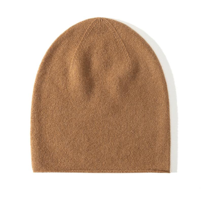 Curled Edge Cold Hat Autumn and Winter M * X Pile Pile Hat Men's Hat Women's Hat Pure Cashmere Knitted Hat