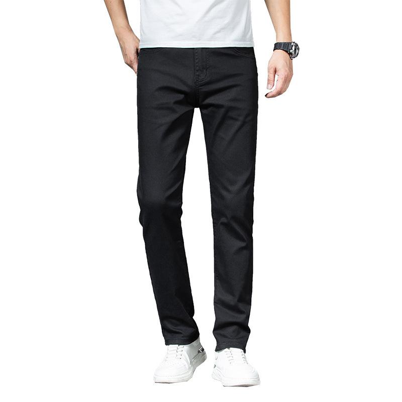 Lyocell Tencel Jeans For Men, Lightweight, Soft, High-end Men's Black Jeans, Slim Straight, Versatile
