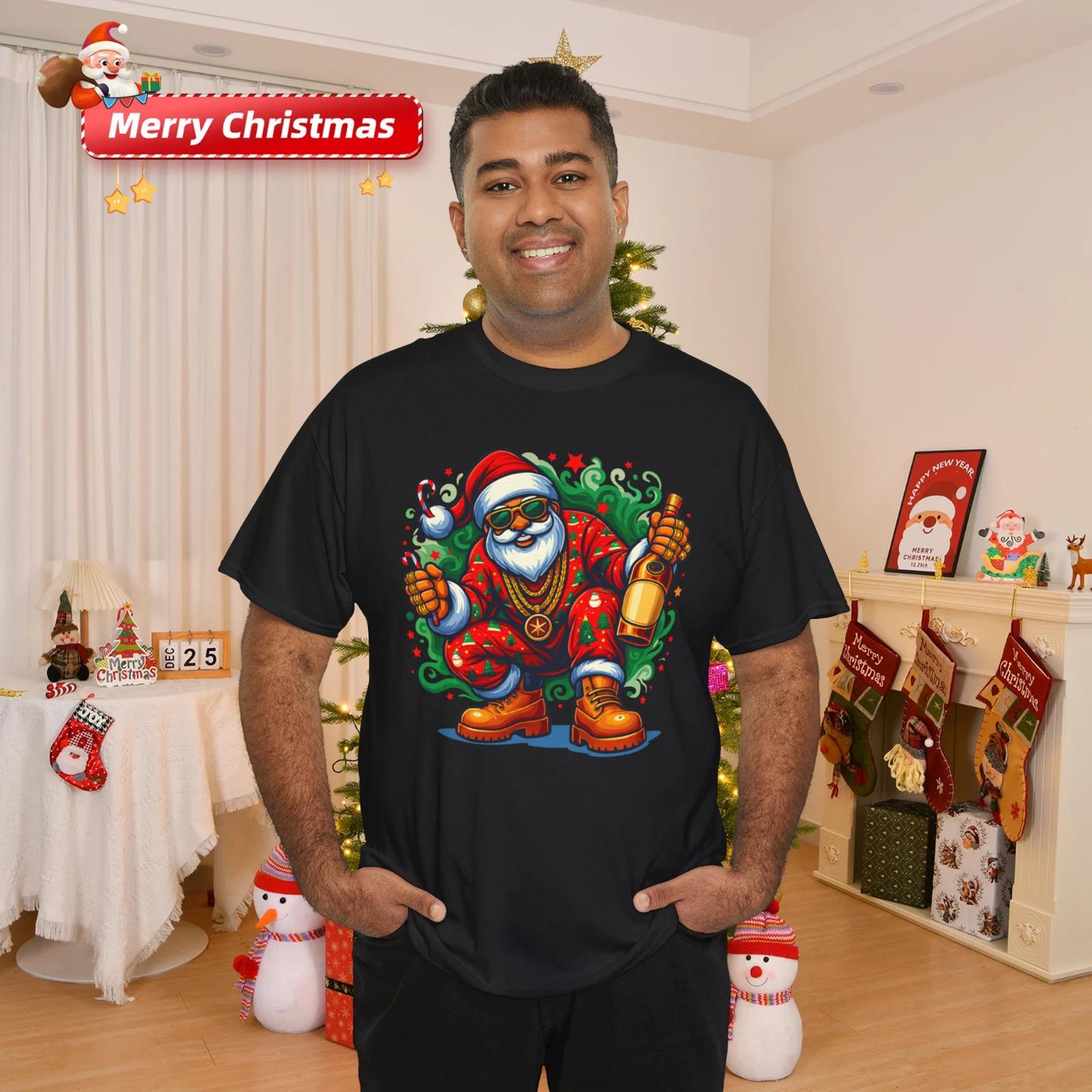 Gangsta Santa Christmas T-Shirt S