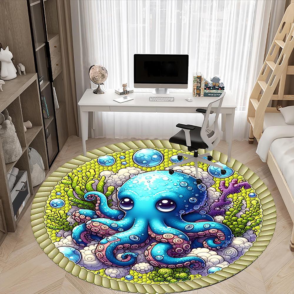 1 Stück Oktopus-Dekor Stuhl Teppich für Büro, Weiche Flanell Decke, Perfekt für Büro, Feiertagsparty Dekoration Wahl yy251113004