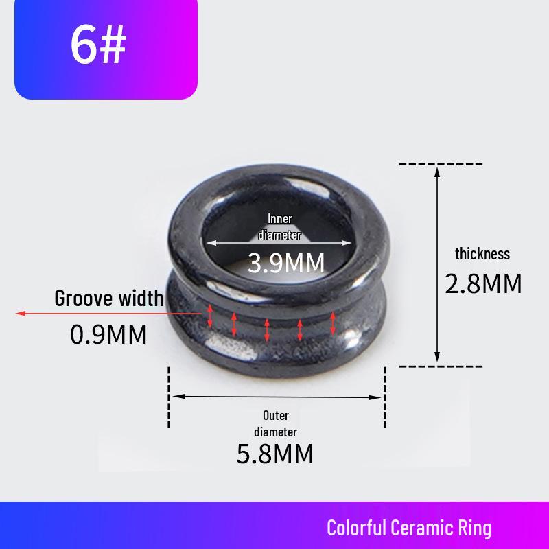 U-Shaped Ceramic Guide Ring for Fishing Rod Modification and Repair, with Groove and Tying Ring, DIY Parts.