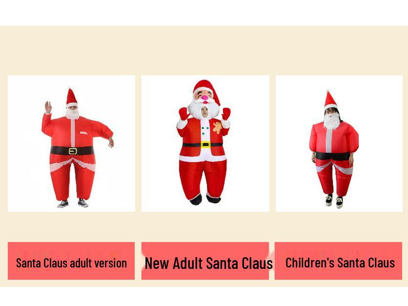 Cross-Border Christmas Inflatable Santa, Tree, and Snowman Costume for Stage Performances