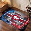 Montreal Canadiens Personalized Crystal Velvet Carpet, Customized Name Text Soft Anti‑Slip Rug for Living Room Bedroom
