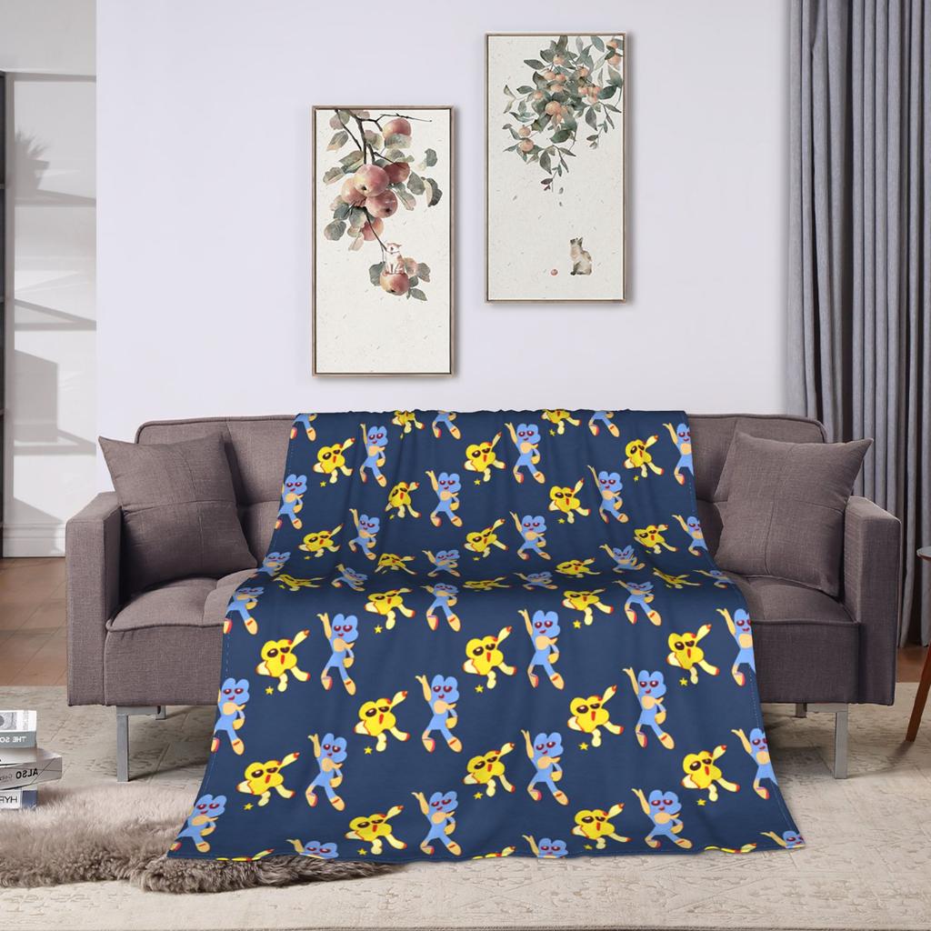 Soft Warm Blanket Travel Office leafy shikaku Throw Blanket BFDI Flannel Bedspread For Couch Chair Graphic Sofa Bed Cover