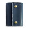 Tochigi Leather Genuine Made In Money Money Navy [Acacia Style] Tri-fold Wallet, Compact, Leather, Minimalist, Japan, Holder, Clip, Small, Men's,