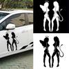 Angel Devil Girl Vinyl Decal, Car Body Side Sticker, Cool Anime Silhouette Art, Waterproof Auto Exterior Accessory