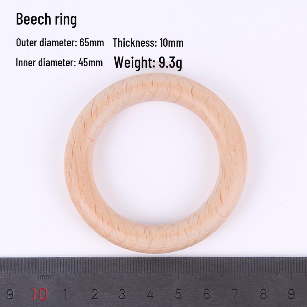 Beech Wood Rings for DIY Jewelry & Crafting - Handmade Weaving Materials, Solid Round Wooden Rings (25/40/45/50/60mm).