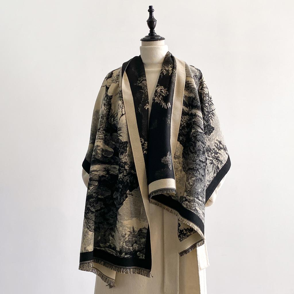 New Luxury Brand Cashmere Women Print Scarf Winter Warm Shawl and Wrap Bandana Pashmina Female Foulard Blanket Poncho Scarves