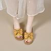 Slippers women's outer wear summer new open-toe one-word drag bow flat-bottomed lazy drag comfortable sandals