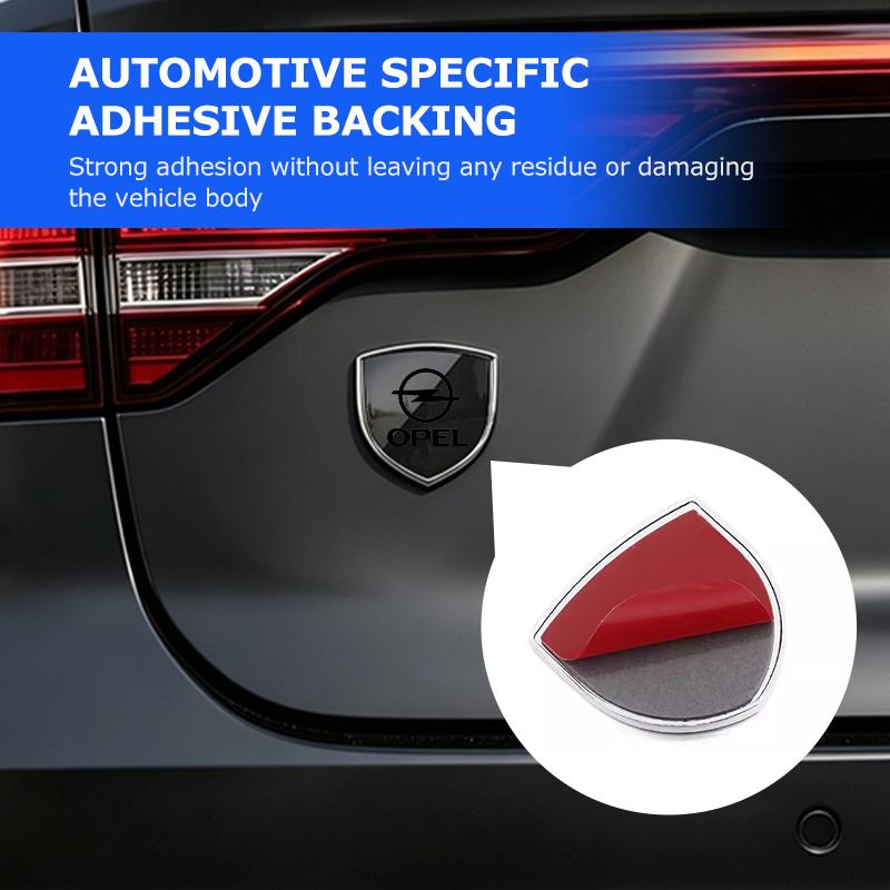 AAAYQ1 Universal Shield Car Sticker Alloy Mirror Adhesive Car Decor Badge For Opel Astra G H J K F Corsa D Zafira B Insignia Mokka