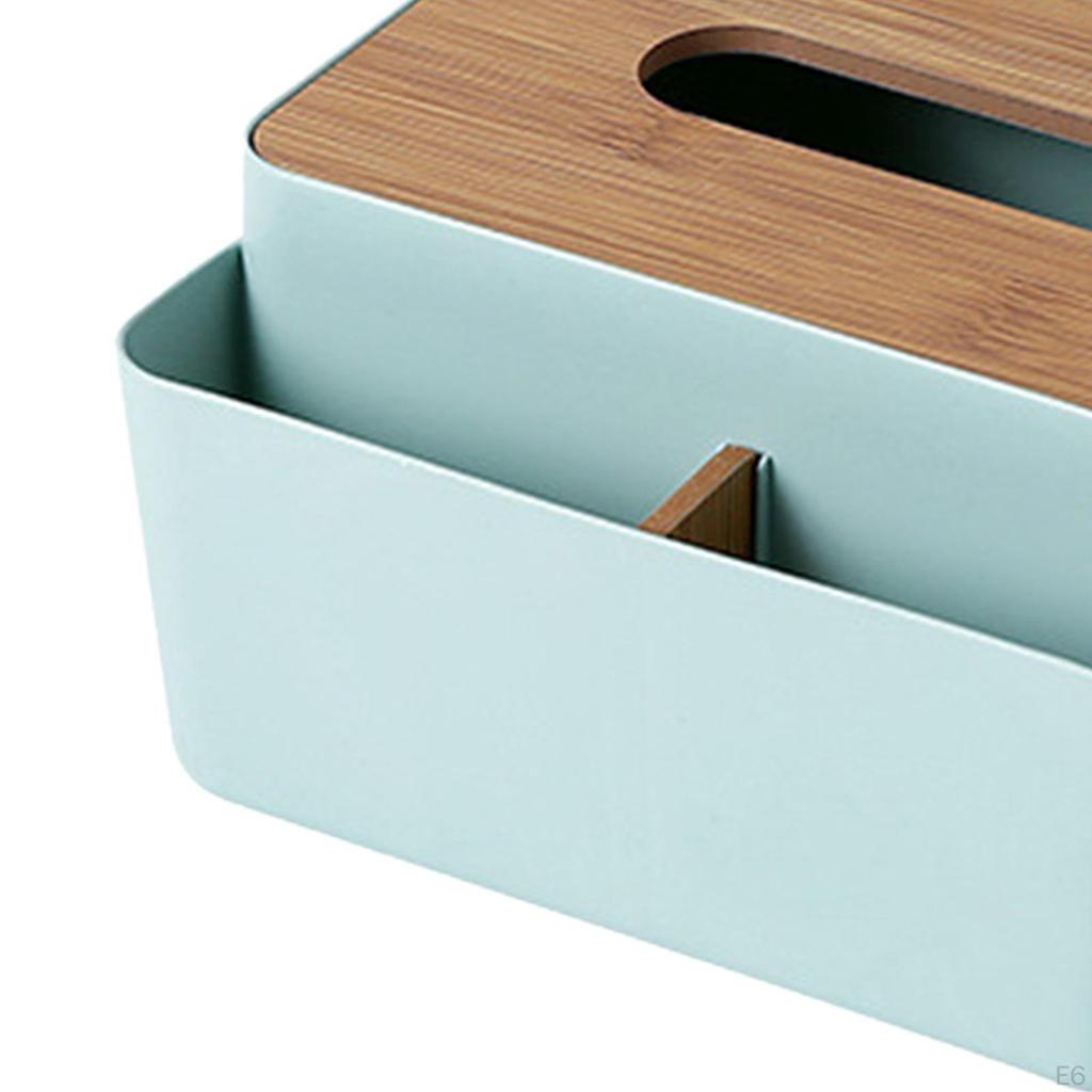 Multifunctional Tissue Box Cover Holder Desk Organizer Rectangle Bedside Decorative for