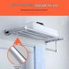 Stainless Steel Bathroom Towel Rack with Storage Shelf