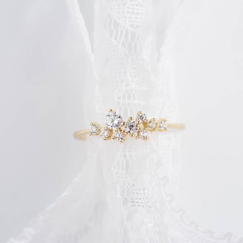 Rings Rhinestone Gold Girls Go Out Decoratives Hand Jewelry Simple Fashiona