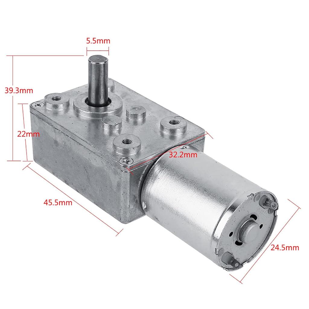 High Turbo Geared Motor DC 12V Motor 2/3/5/610/20/30/40/62/100RPM Used in Windows, a Door Opener (20 RPM)