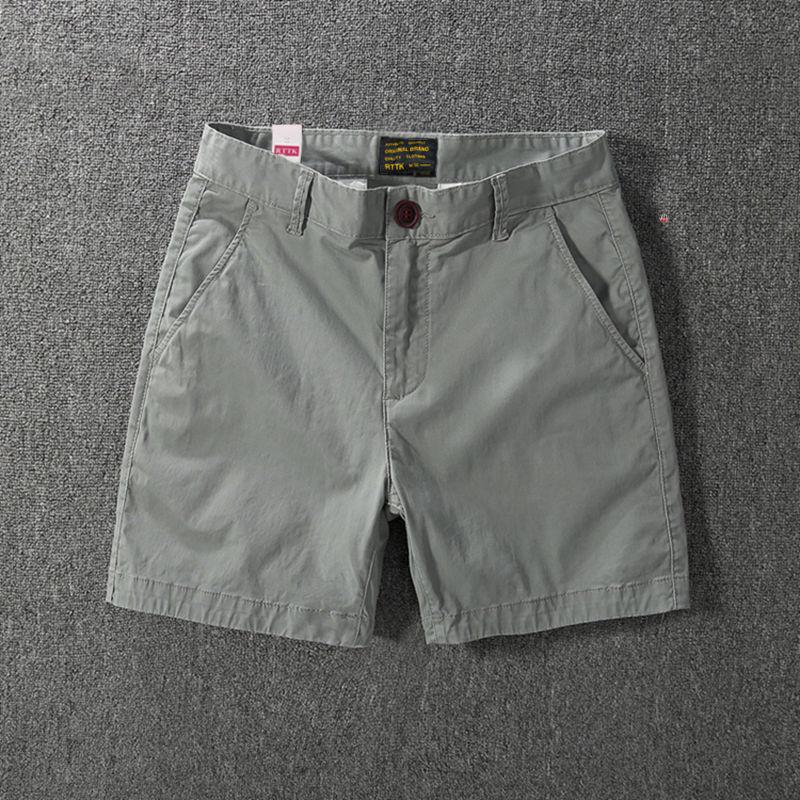 Pantaloni scurți de vară pentru bărbați, la modă, din bumbac pur elastic, trei sferturi - la modă, versatili și casual.