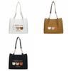 Printed Bear Shoulder Bag Large Capacity Canvas Handbag Simple Cartoon Tote Bag  Girls