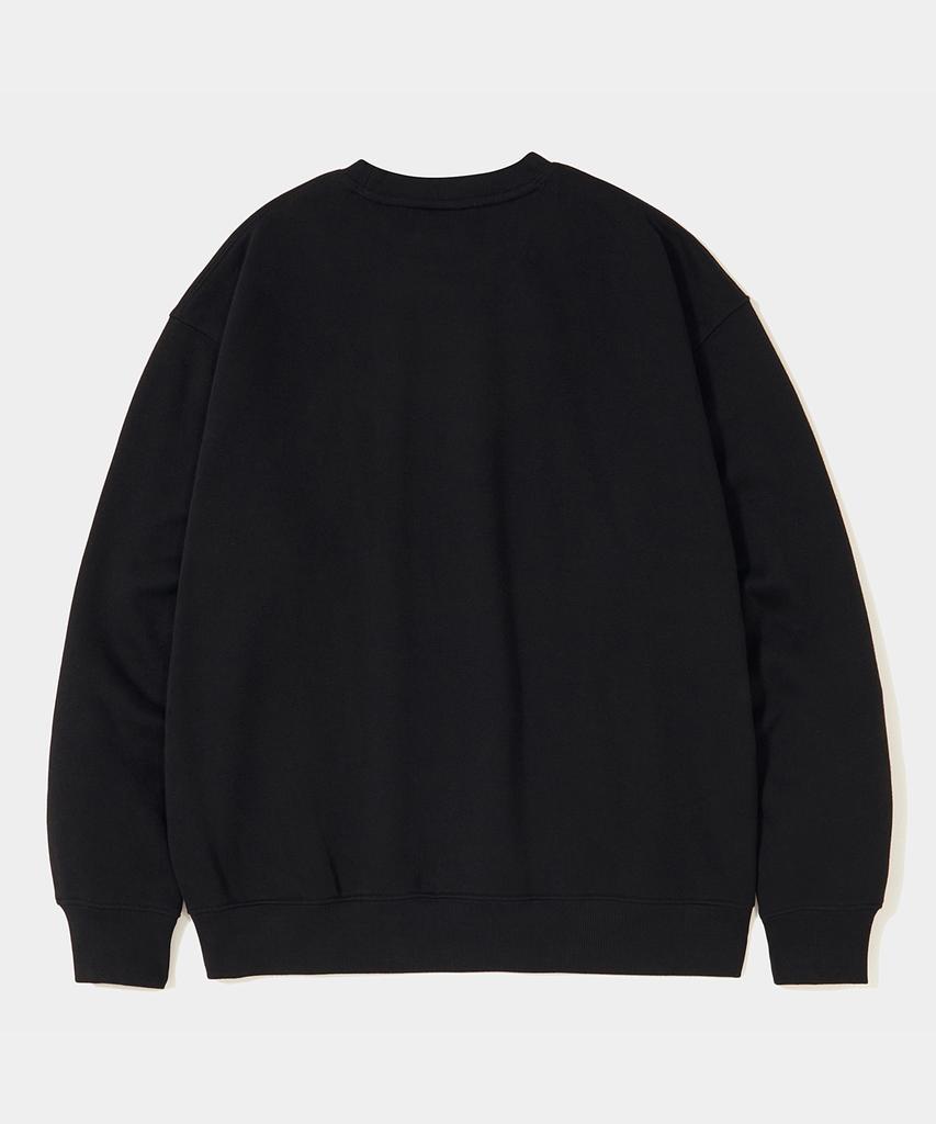 COLUMBIA UNIVERSITY Cu Sig Big Fleece Crew Neck_Black