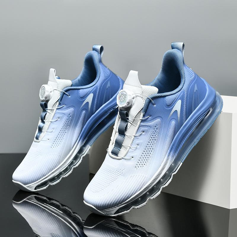 Full palm air cushion shock absorption running shoes autumn men's shoes sports shoes women's casual shoes flying woven mesh shoes couple travel