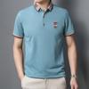 High-End Embroidered Short-Sleeved Polo Shirt Medium Business Trend Breathable T-Shirt Men'S Loose